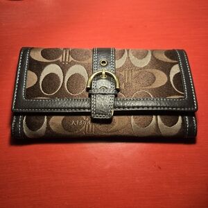 Coach Brown and Tan Wallet